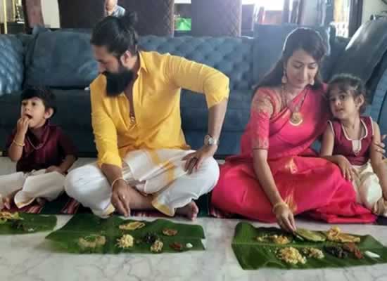 Yash Mathur Radhika Pandit Sex - 1649150317KGF star Yash enjoys traditional food with wife and kids on  banana leaves!.jpg